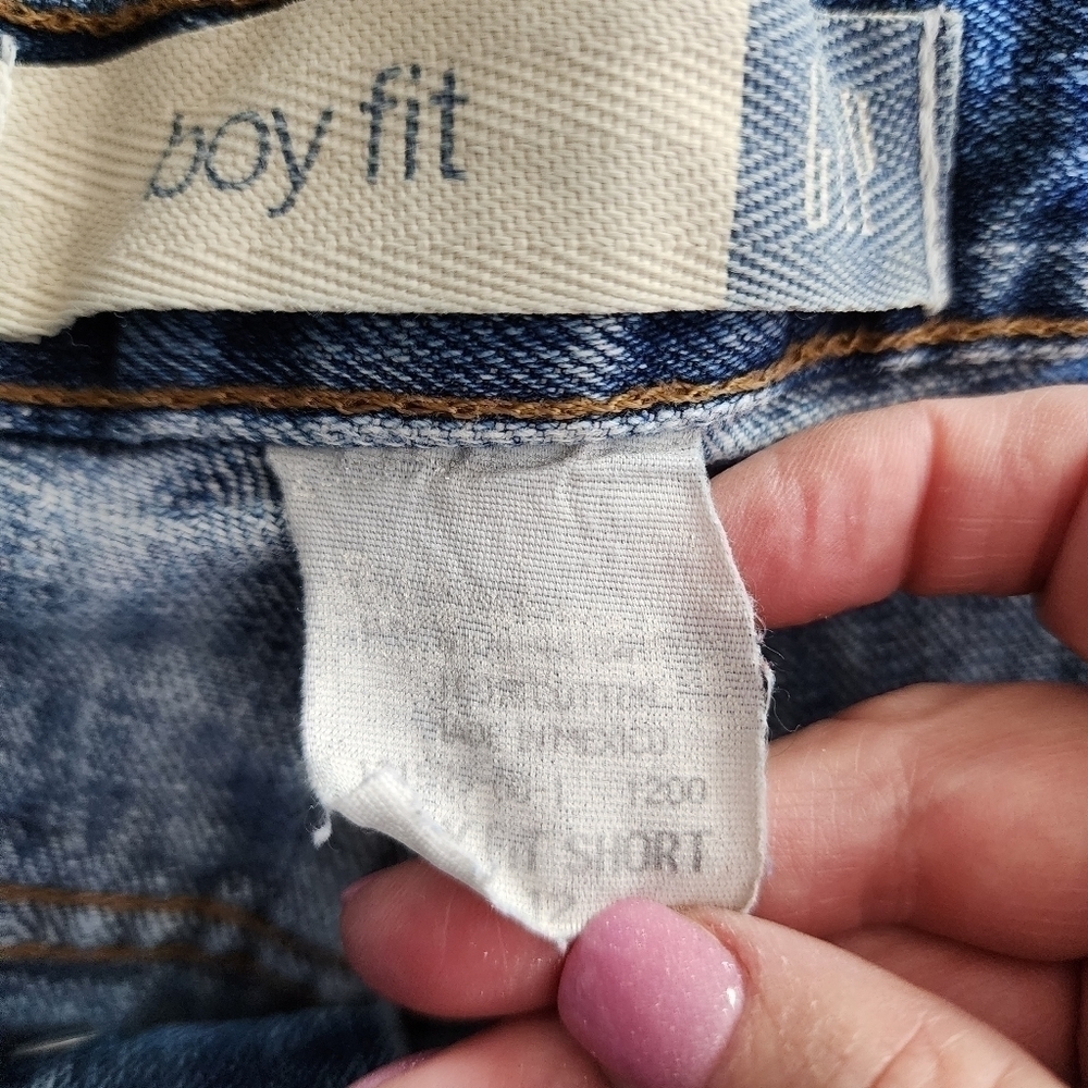 GAP BOY FIT HIGH RISE DENIM SHORTS - Picture 5 of 5